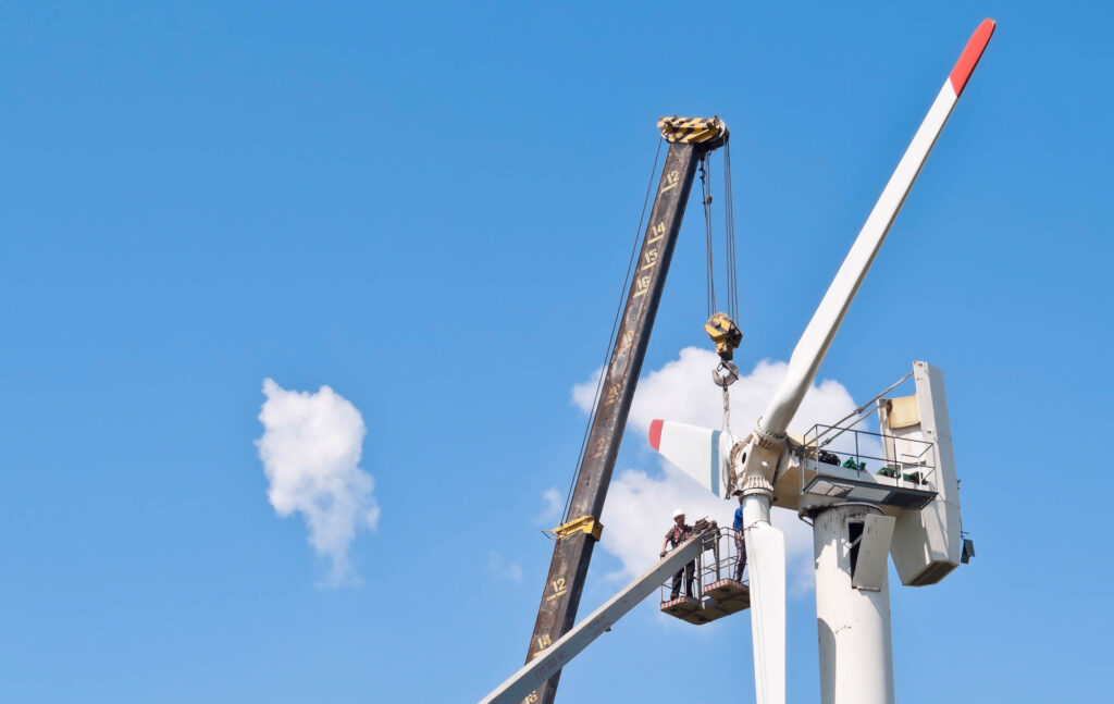 Installation wind turbine rotor